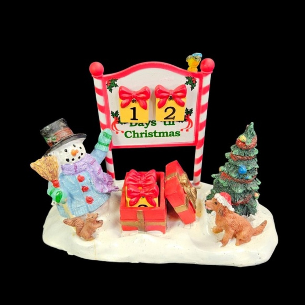 Carole‎ Towne Lemax Countdown to Christmas Snowman Holiday Decor 2012 Retired